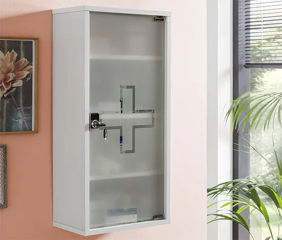 Medikamentenschrank, 1-türig, weiß