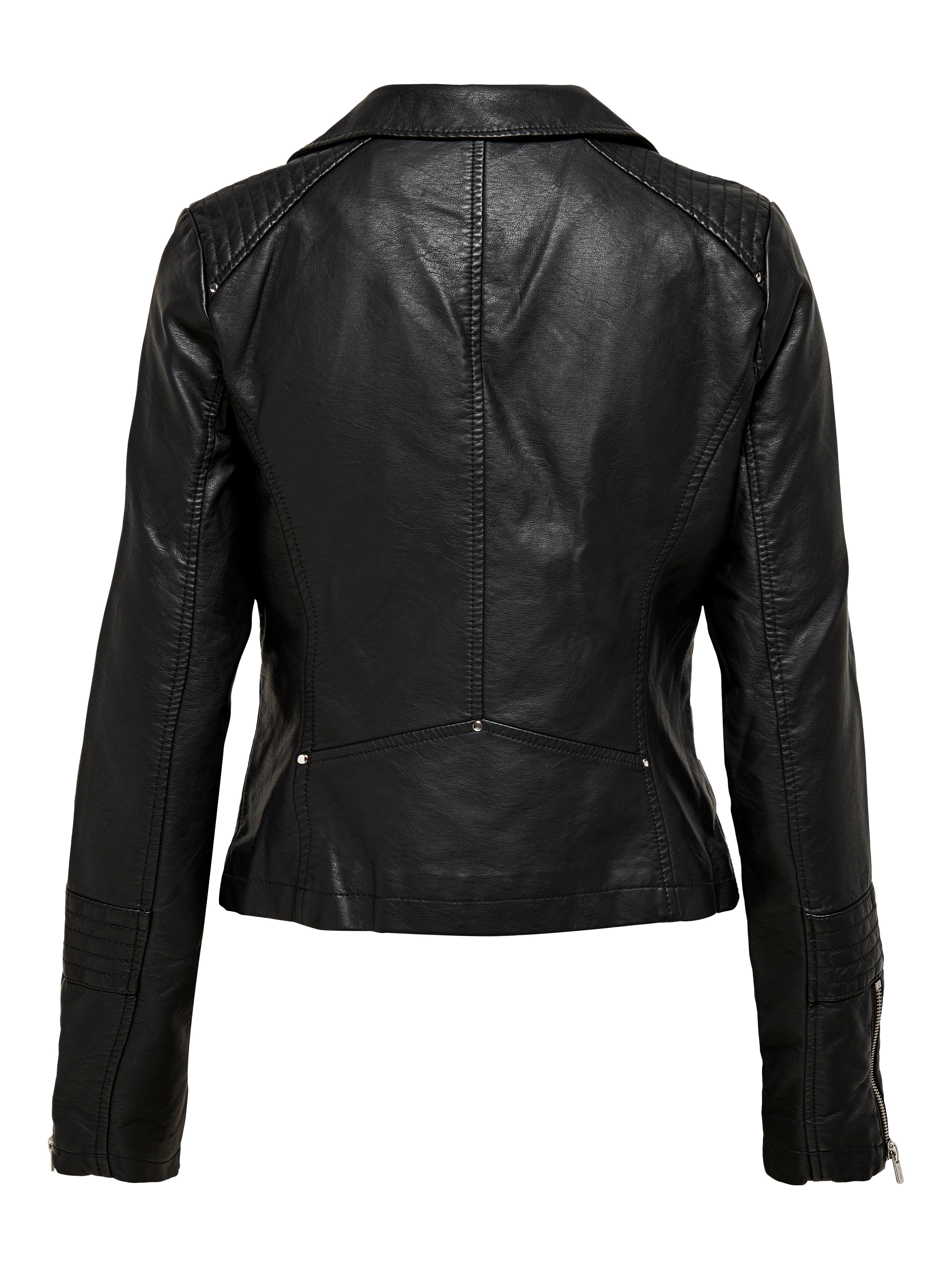 ONLGEMMA Kunstlederjacke Black