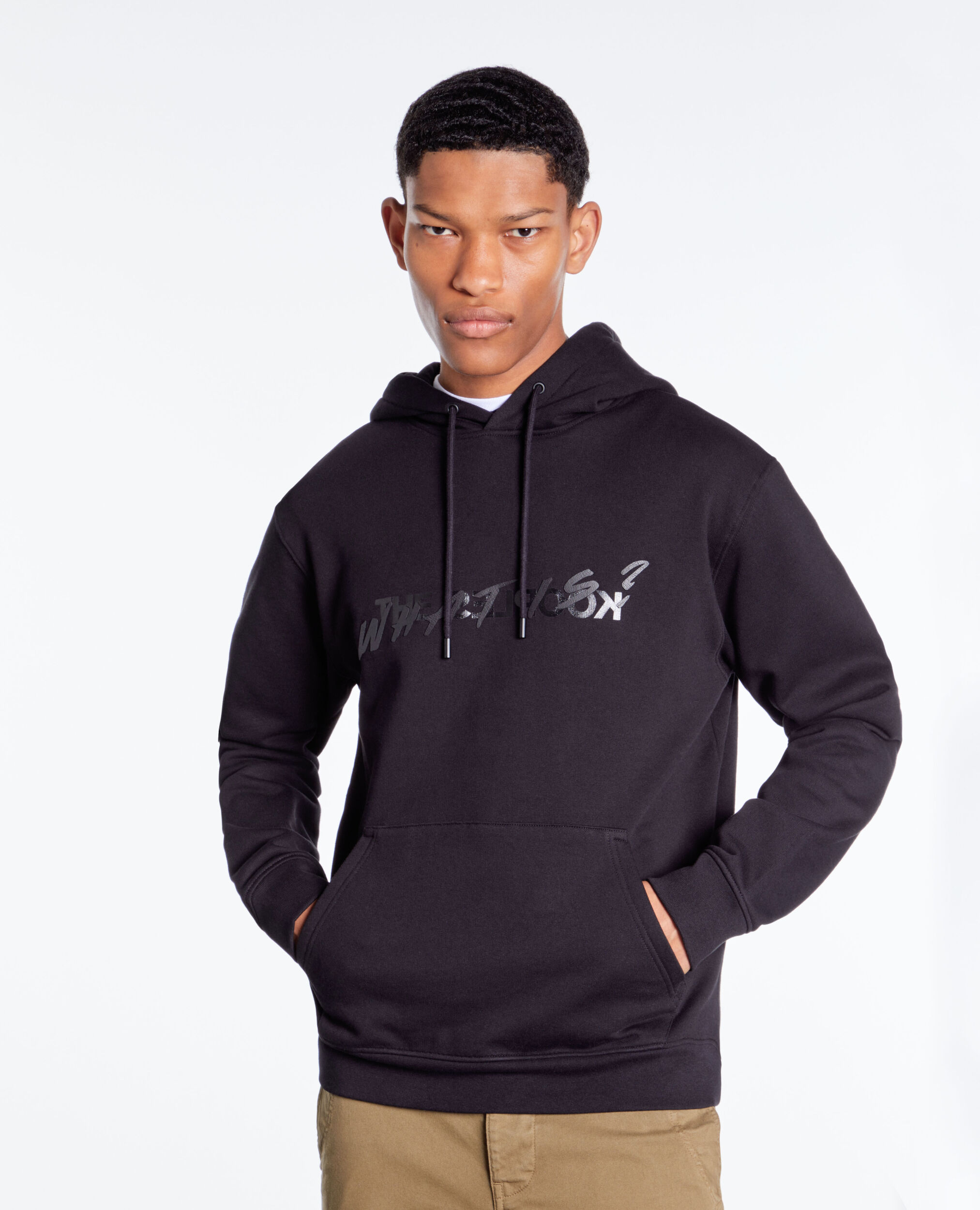 Sweatshirt à capuche What is noir