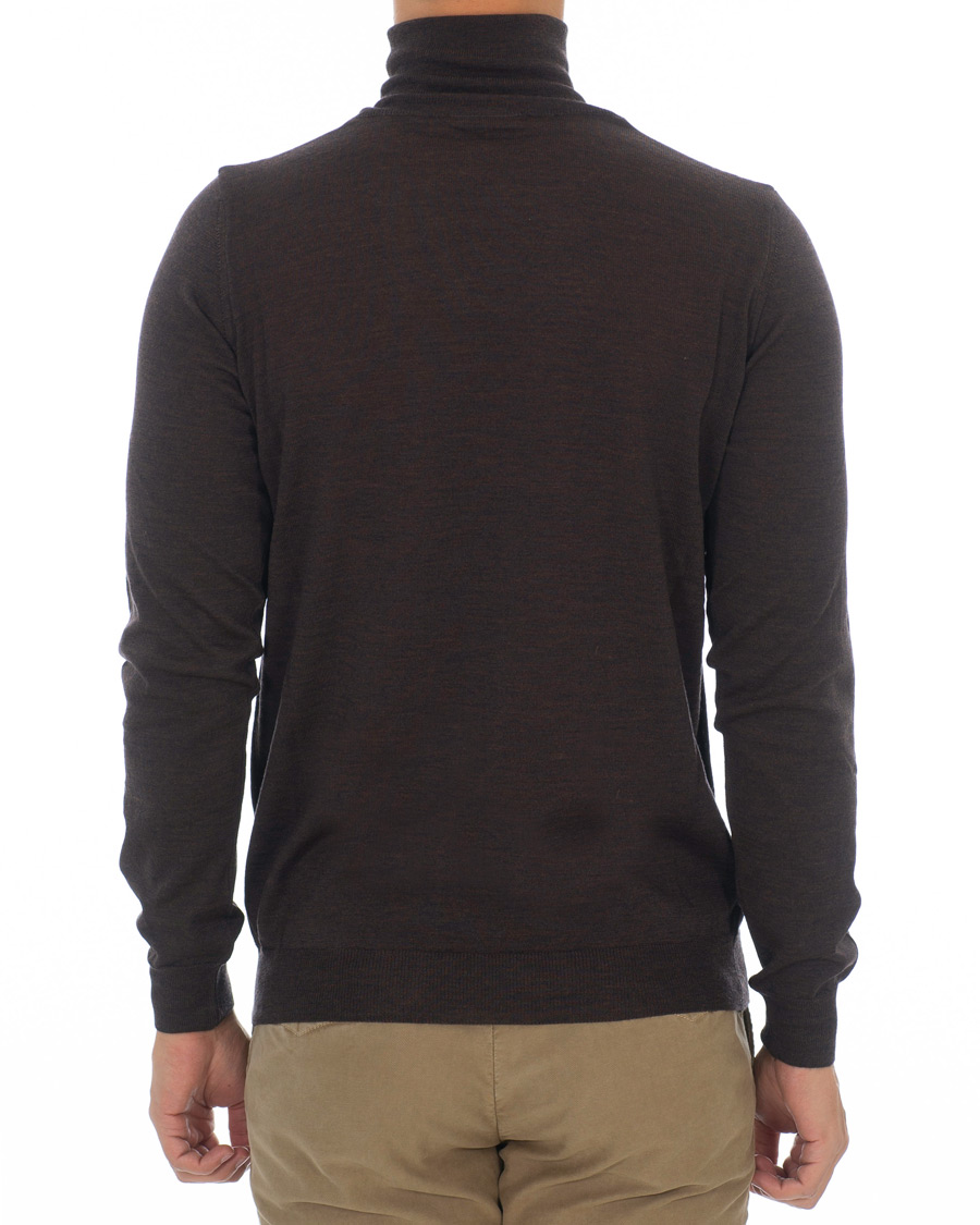 Oscar Jacobson Cole Extra Fine Merino Rollneck Brown
