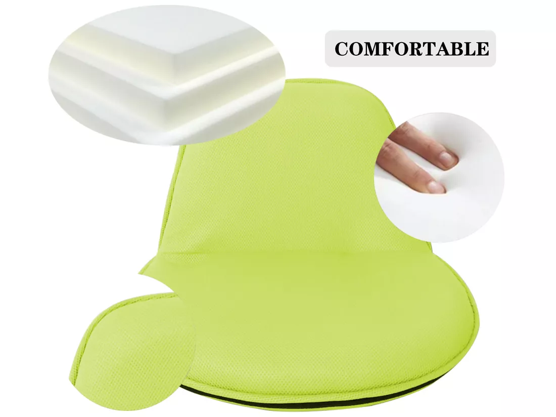 Fauteuil De Méditation Chaise De Yoga Rembourrée Pliable En Tissu Vert
