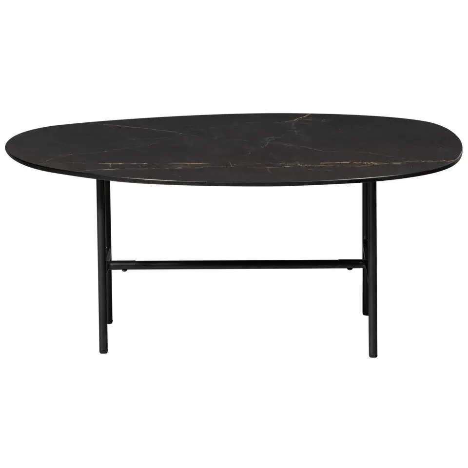 WOOOD Vajen Salontafel - Marmeren Look - Zwart - 34x80x60