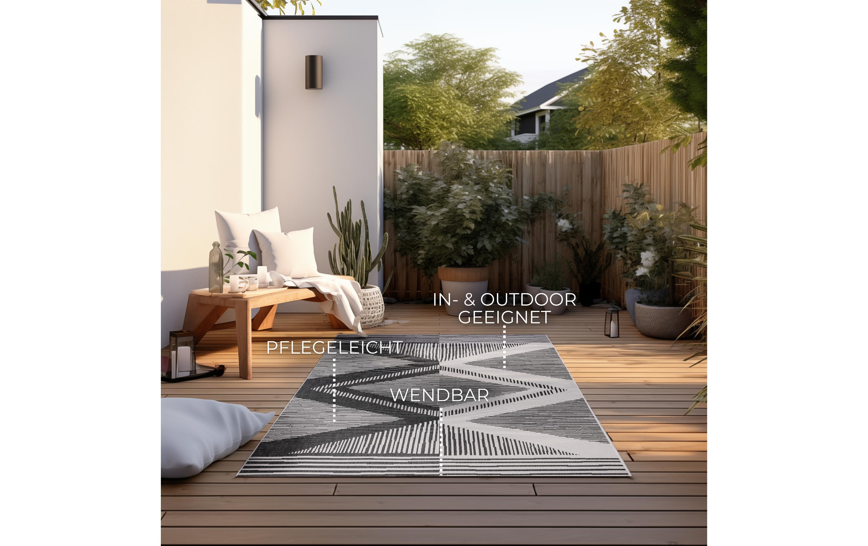 Teppich Rhombus 160 x 230 cm, BlackDesignteppich