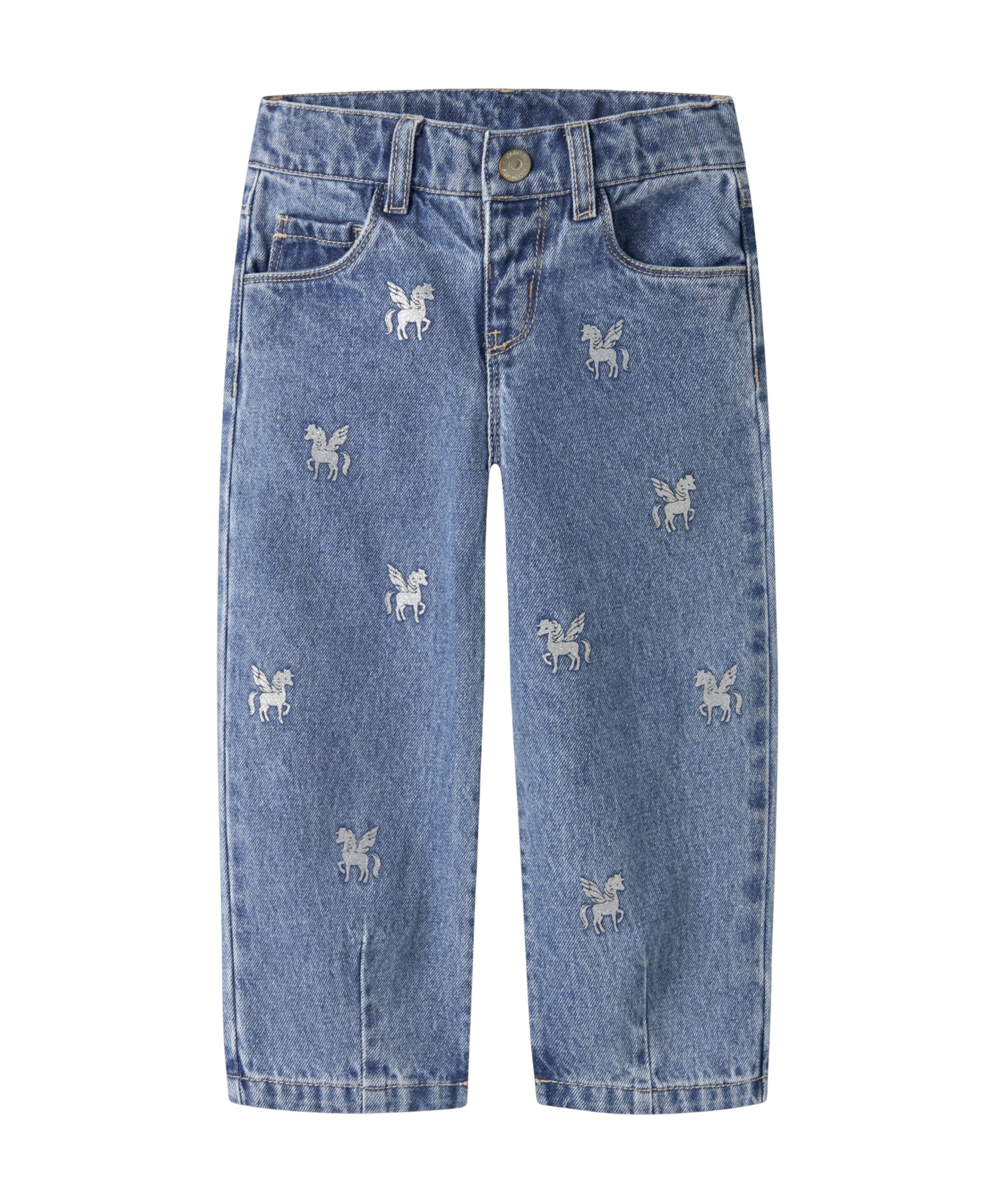 Name it NMFBELLA BARREL GLITTER 4577- meisjes jeans blauw