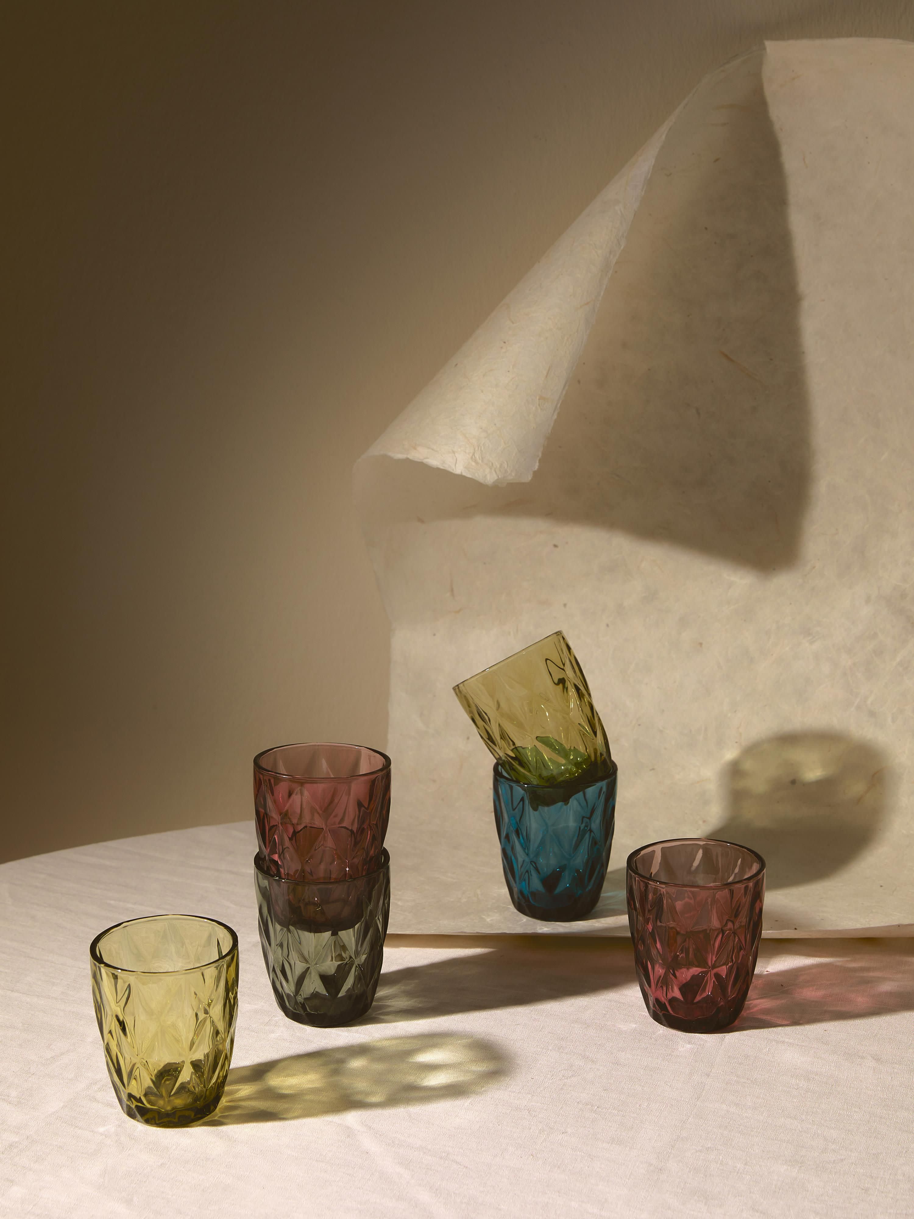 Tumblers Colorado met structuurpatroon, 4-delig