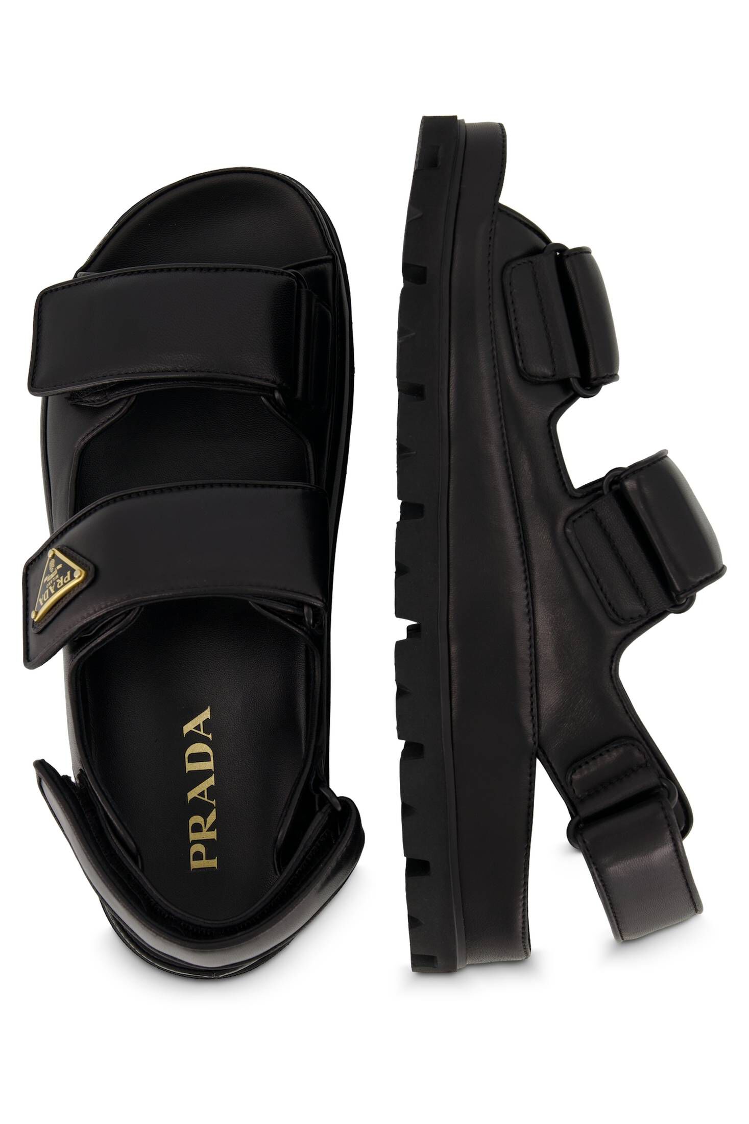 Prada| Damen Sandalen aus gepolstertem Nappaleder