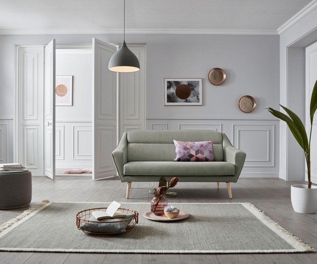 GOODproduct 2-Sitzer »Bille« mit Naht im Rückenkissen und Eiche-Beinen, Design by Morten Georgsen