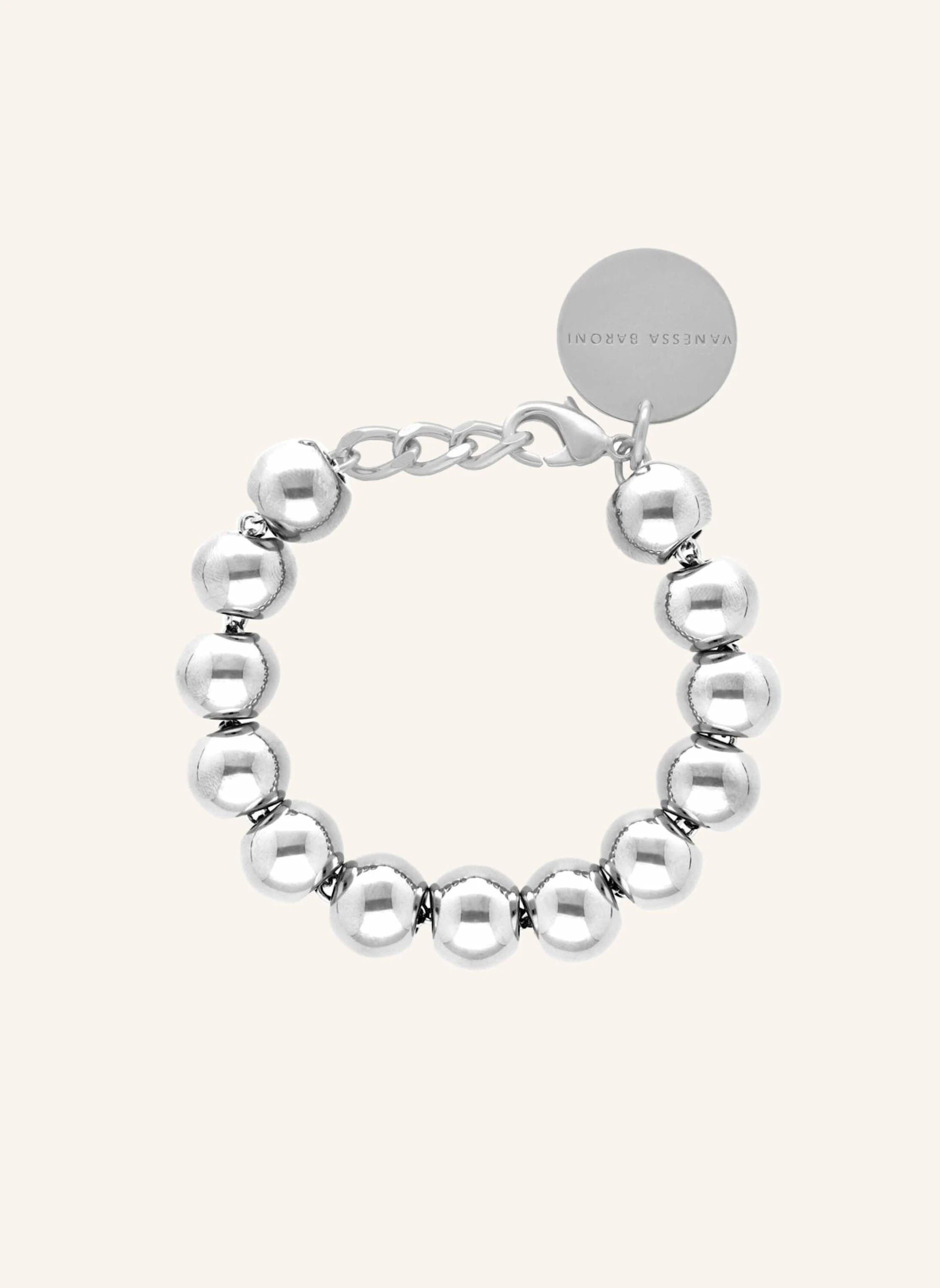 VANESSA BARONI Armband MINI BEADS BRACELET SILVER by GLAMBOU