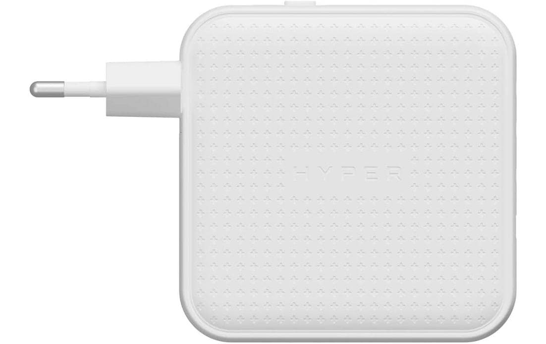USB-Wandladegerät HyperJuice USB-C GaN 100 W WeissKompaktes GaN-Reiseladegerät mit 4 Anschlüssen