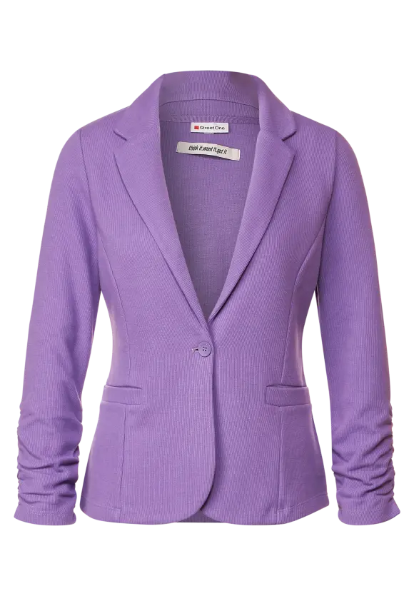 Basic Blazer mit Raffungen - lupine lilac