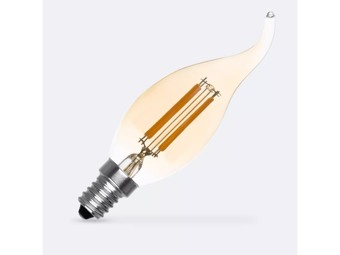 Ampoule LED Filament E14 4W 470 lm Dimmable T35 Gold Blanc Chaud 2700K