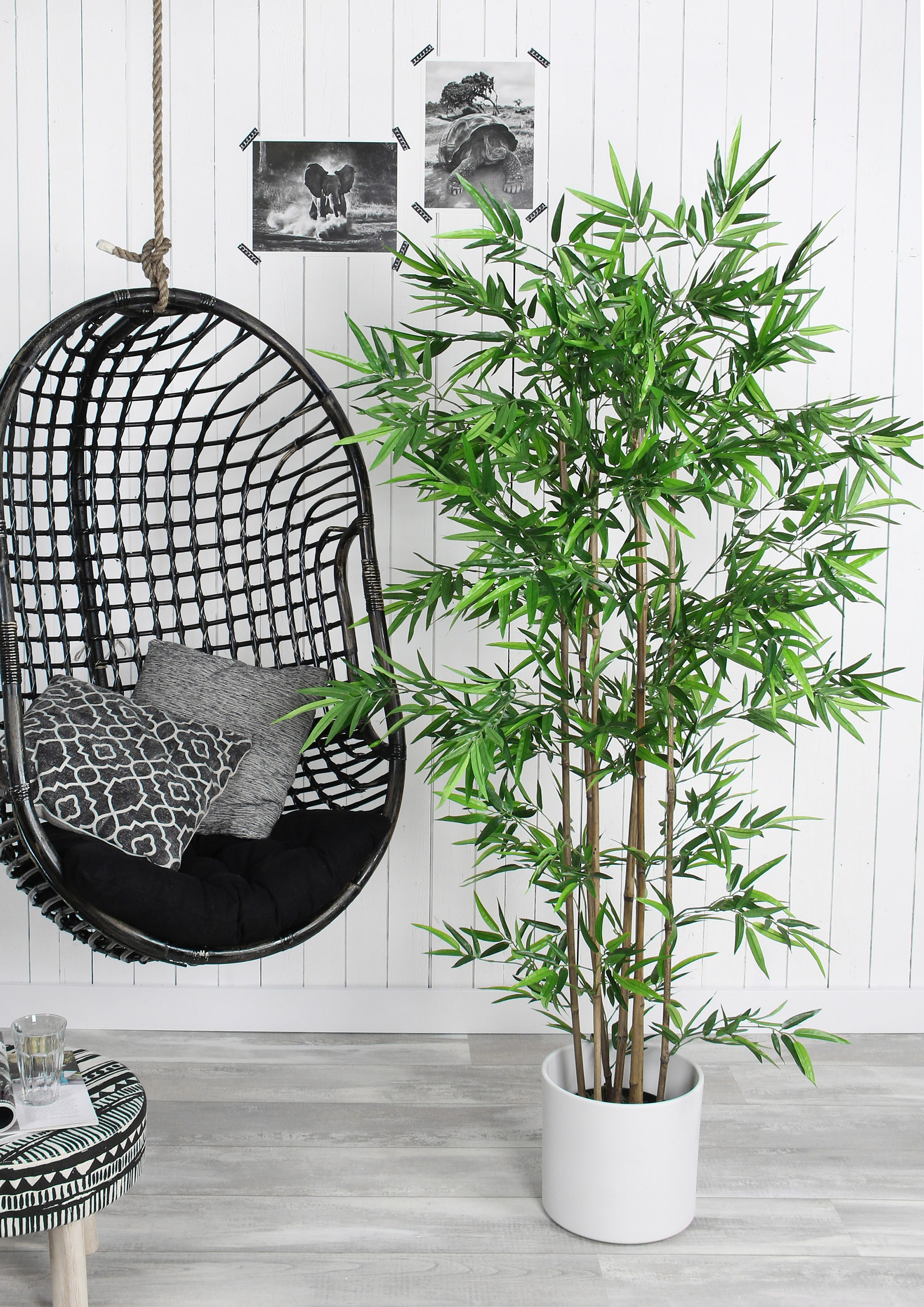 Mica decorations - bambou artificielle en pot h155