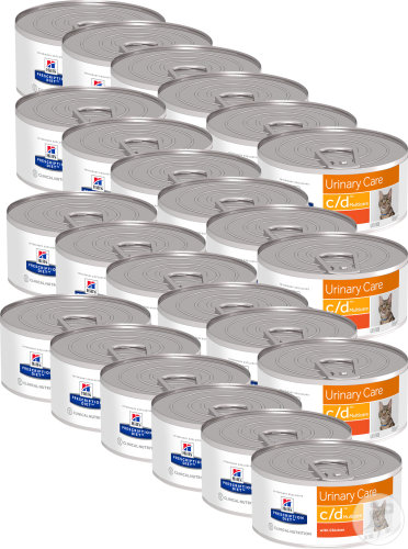 Hill's Pet Nutrition Prescription Diet Urinary Care C/D Multicare Feline Au Poulet 24x156g