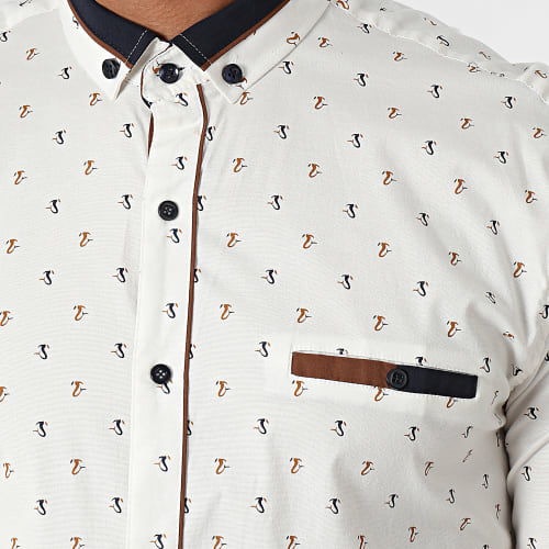 Chemise Manches Longues Beige Clair