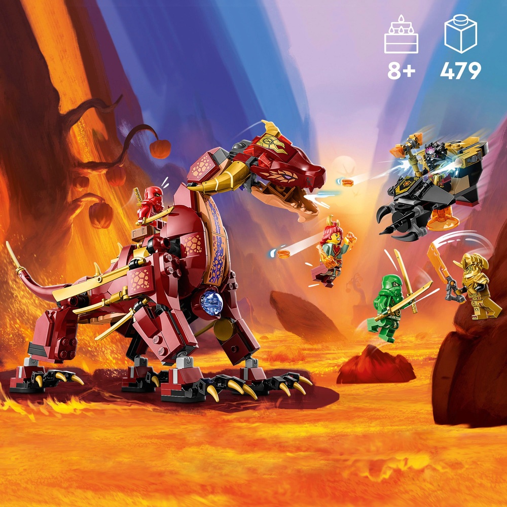 LEGO NINJAGO 71793 Hitzewelle Verwandlungs-Lavadrache Bauset