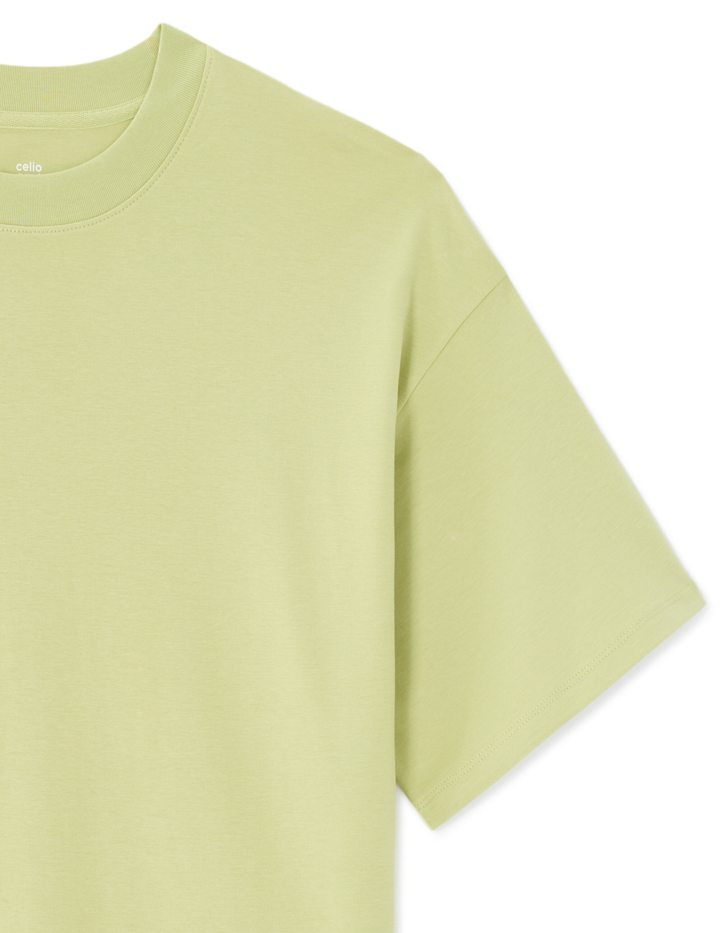 T-shirt oversize 100% coton épais - vert clair
