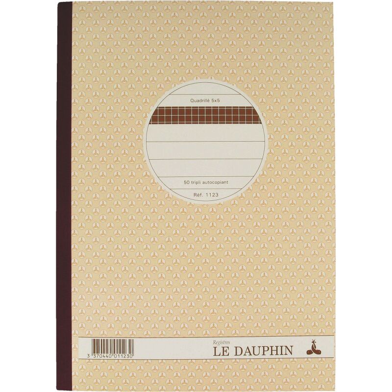 Manifold Le Dauphin 1123 - 50 pages 21 x 29,7 cm Autocopiant 3 exemplaires