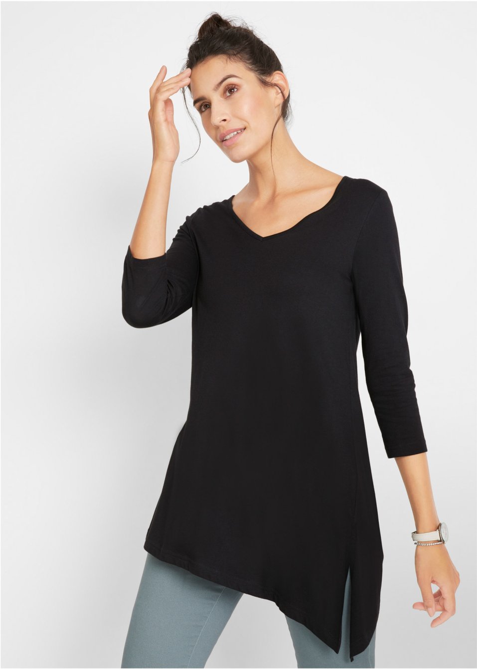 T-shirt long asymétrique