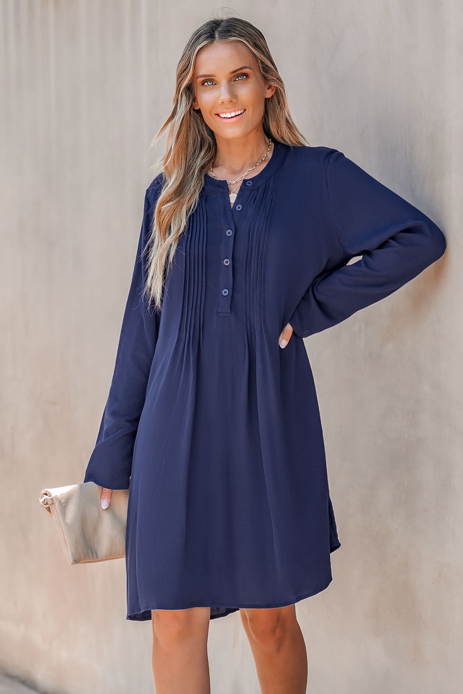 Robe mini bleu foncé