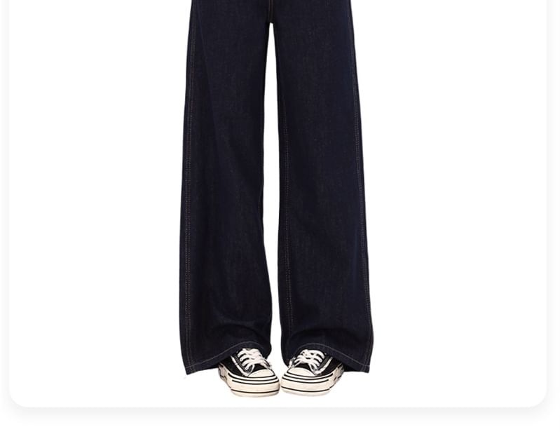 AXEN - Hoge taille rechte jeans