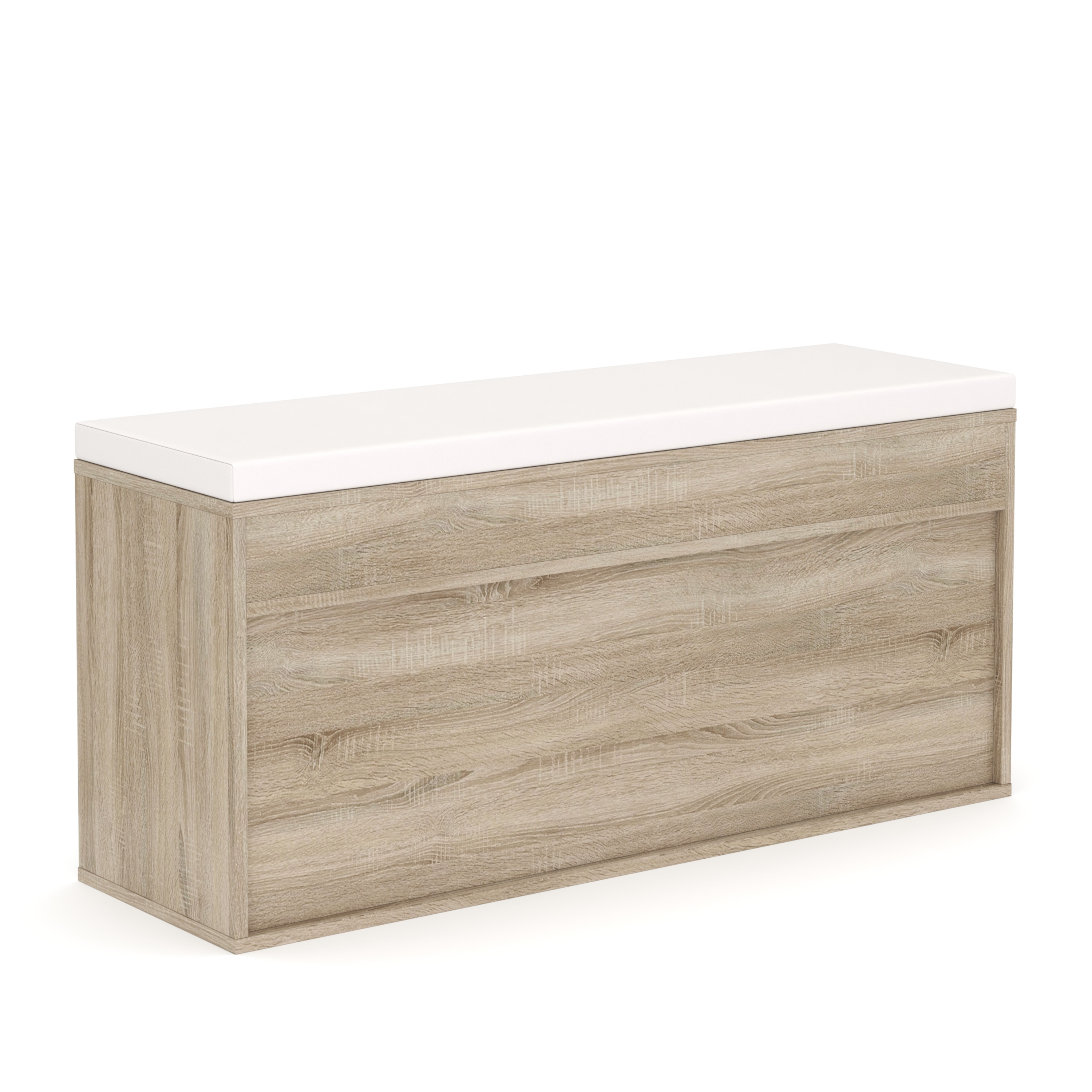 Schuhbank 104 x 32 x 48 cm braun/weiss