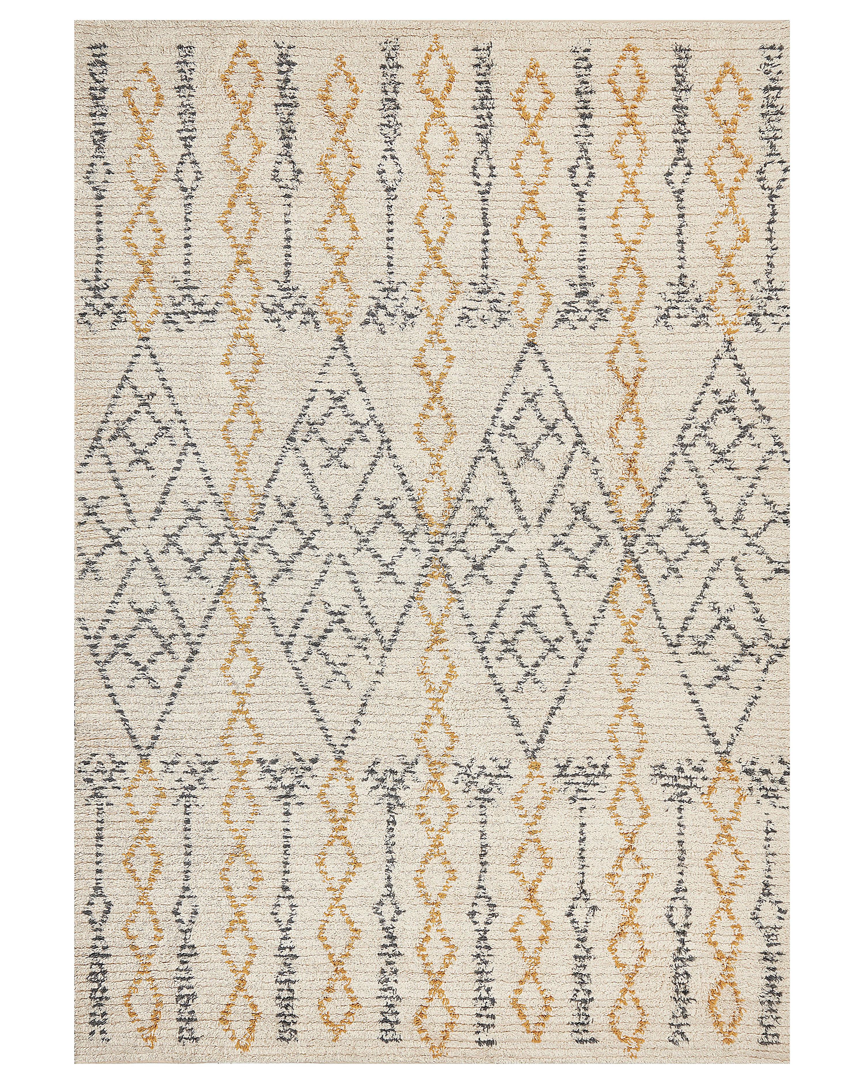 Vloerkleed KADAPA Beige 160 x 230 cm Katoen