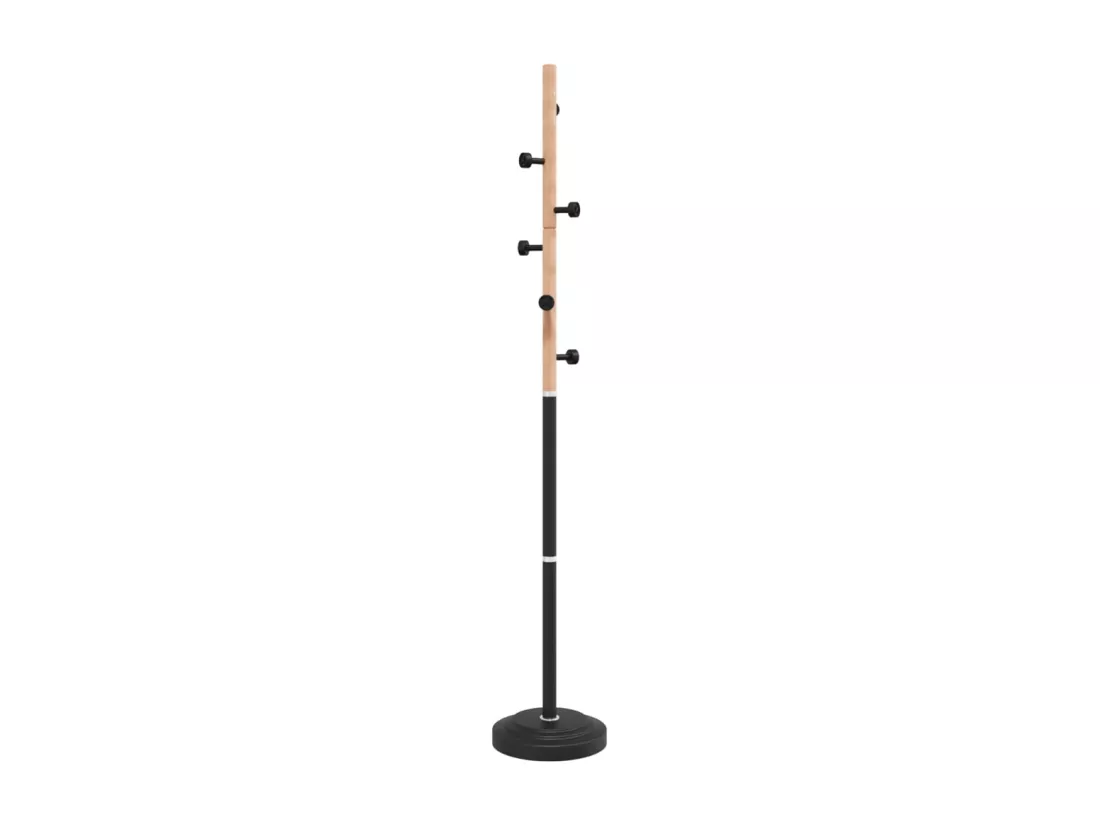 Porte-manteau noir 177 cm fer enduit de poudre