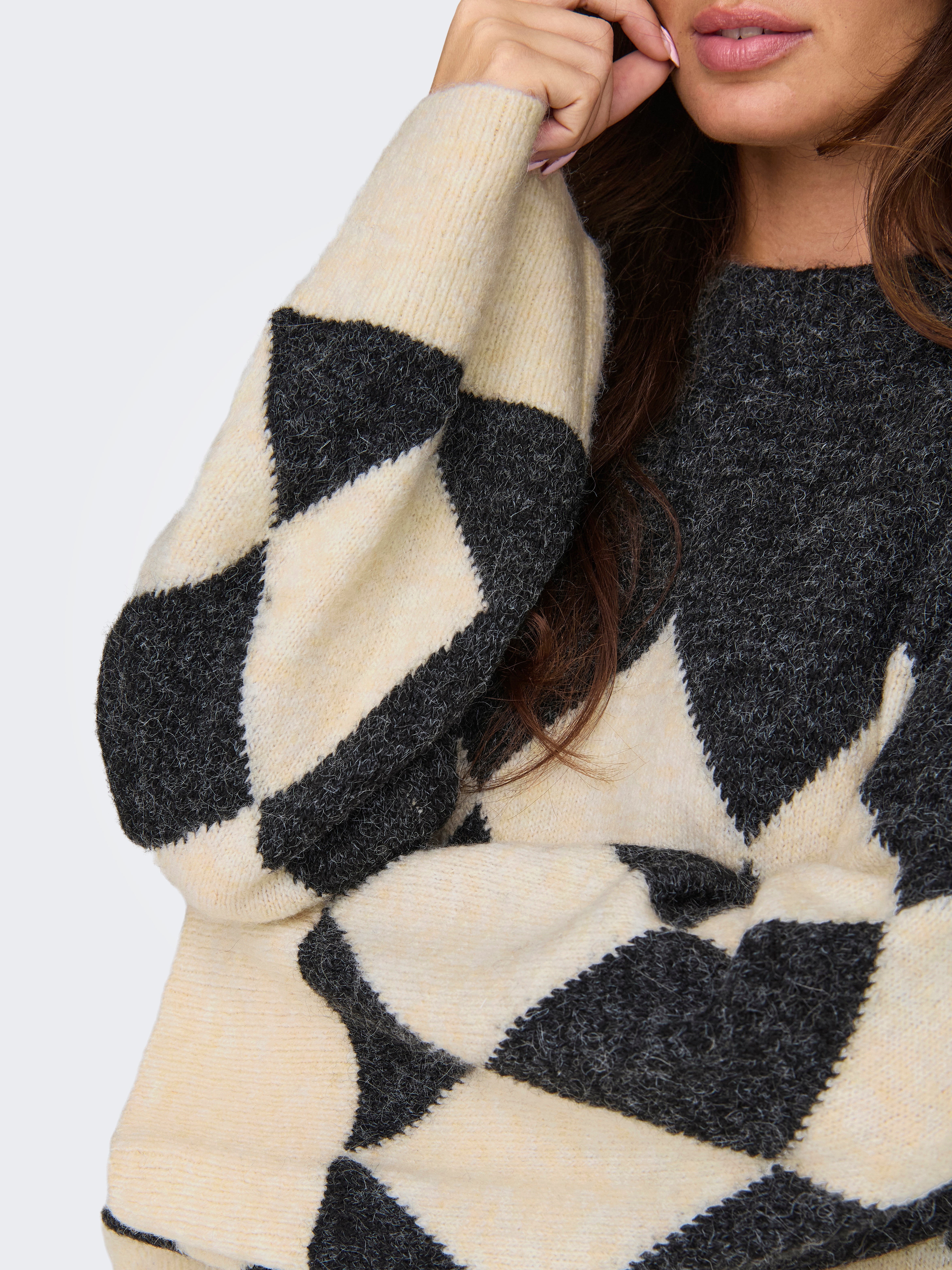 JDYCHRIS Strickpullover Dark Grey Melange