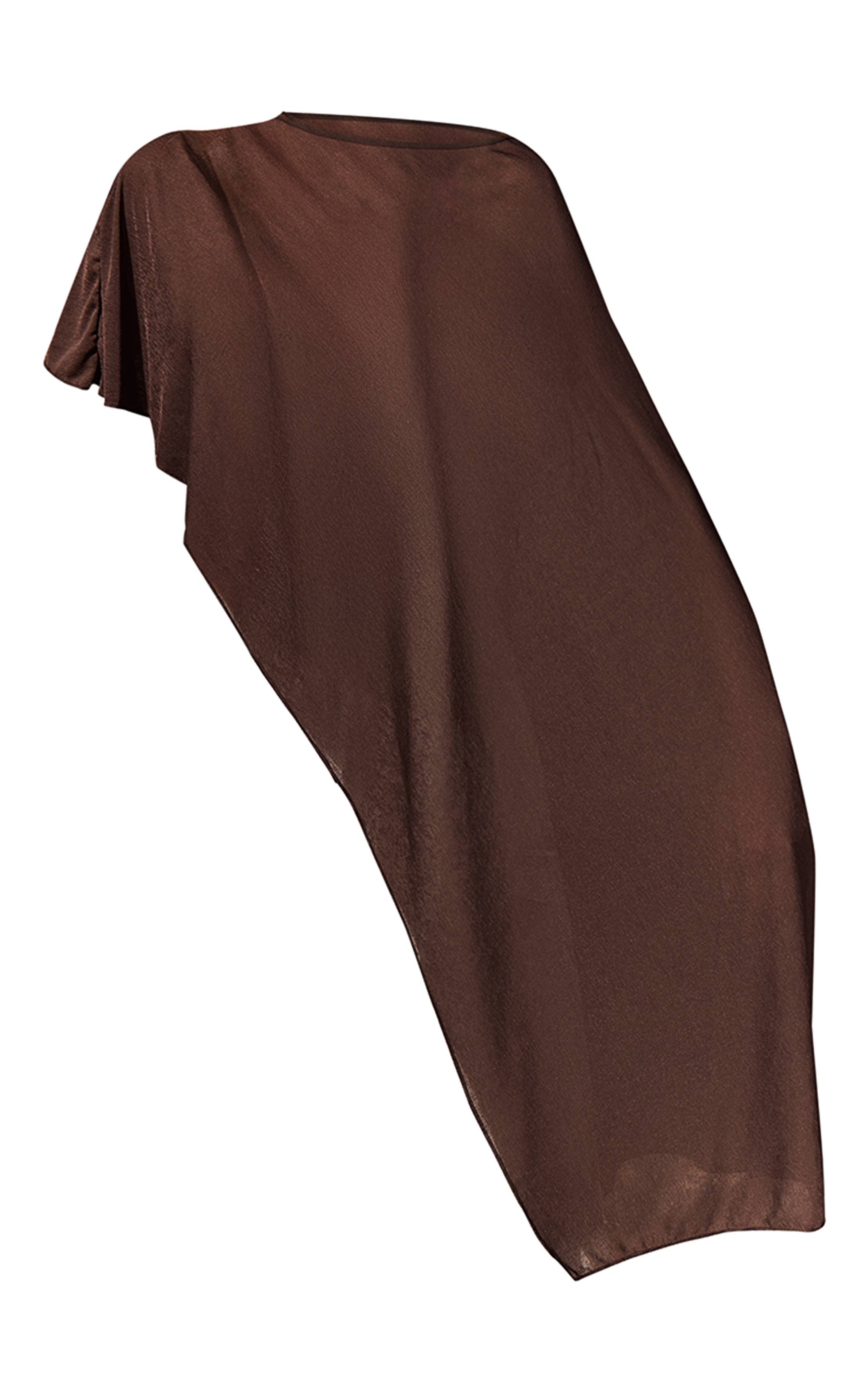 Chocolat Haut Cape Ample En Mesh Dévoré