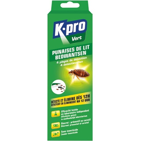 Piège à punaises de lit K-Pro vert - Étui de 4