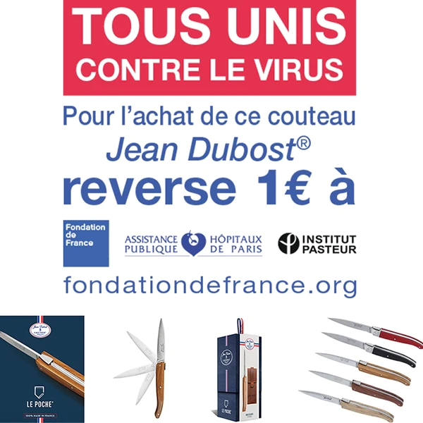 Couteau pliant Laguiole noir avec étui en cuir Jean Dubost