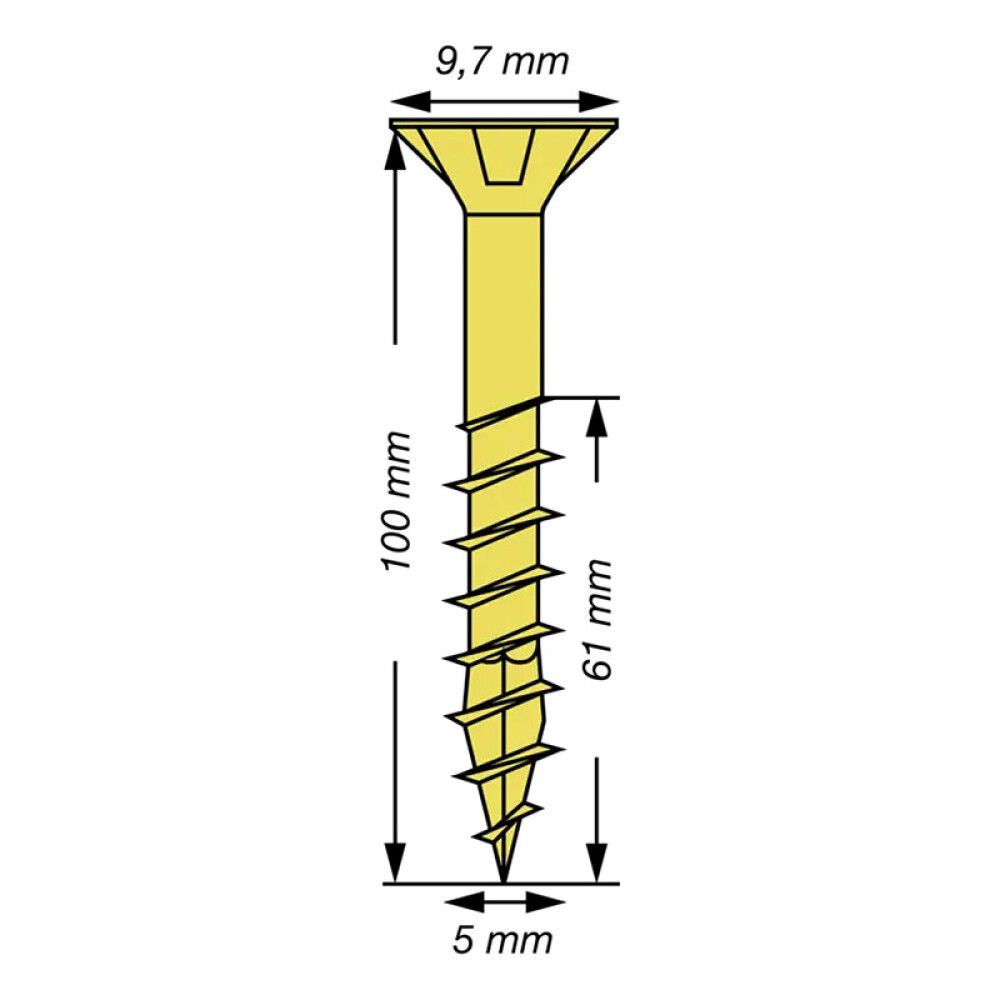 SPAX SENKHODE GUL 5X100, M 10 STK
