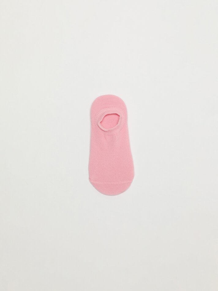 Pacote com 5 pares de meias invisíveis básicas - Tons de rosa