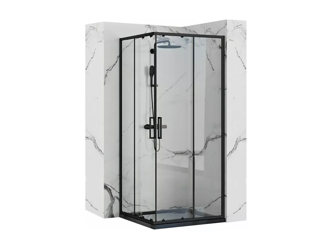 Cabine De Douche Rea Punto 90X90 Black