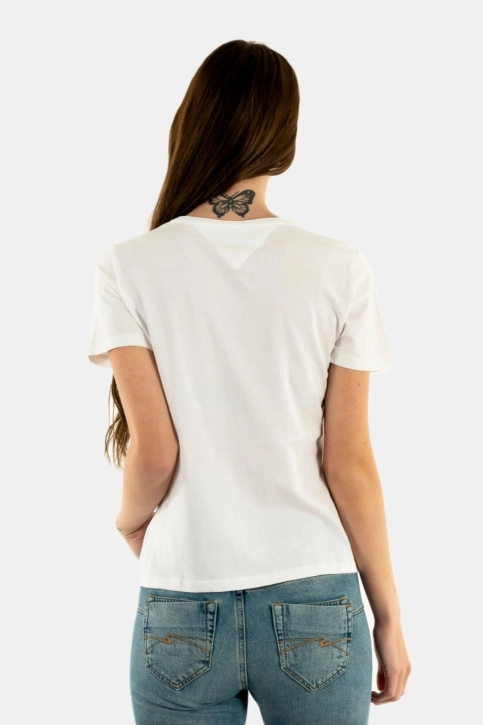 Tee shirt tommy jeans dw0dw09194 ybr white