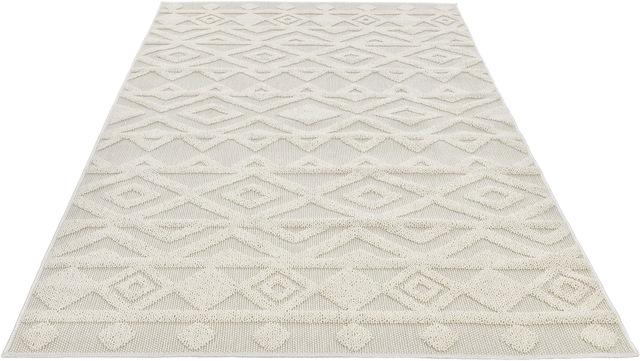 LeGer Home by Lena Gercke Teppich »Askja Outdoor« rechteckig 12 mm Höhe Hoch-Tief Effekt, Teppich im Boho Stil, Outdoor geeignet, Camping,
