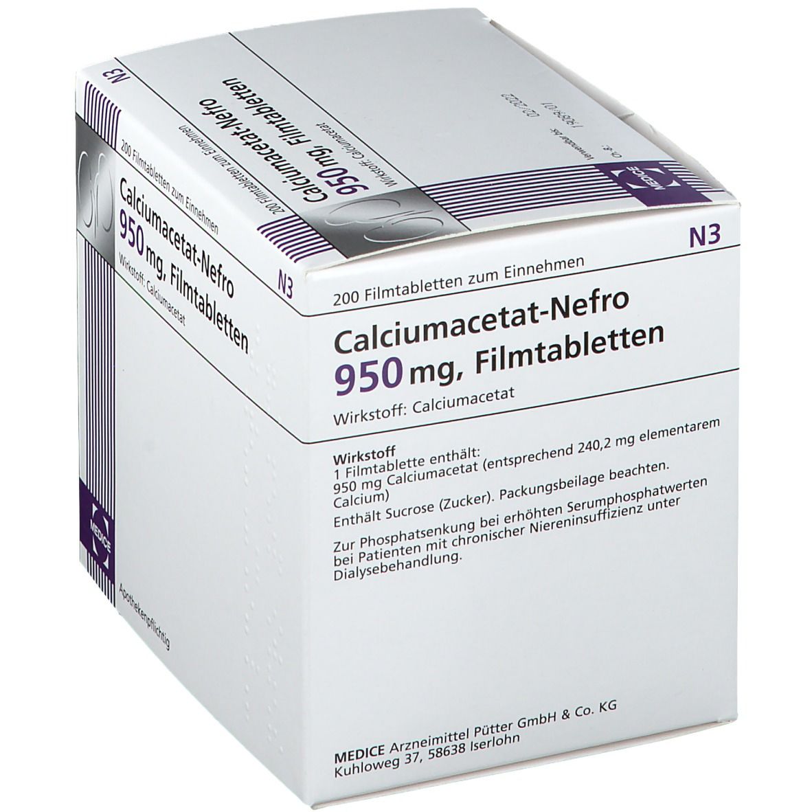 Calciumacetat-Nefro 950 mg