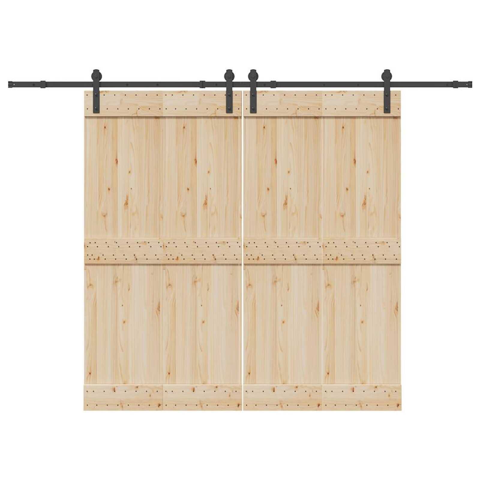 vidaXL Schuifdeurinstallatiesysteem, 305 cm, staal, zwart