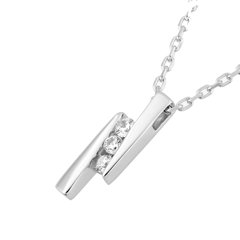 Collier Femme - Oxyde de zirconium - Argent 925 - Longueur : 42 cm