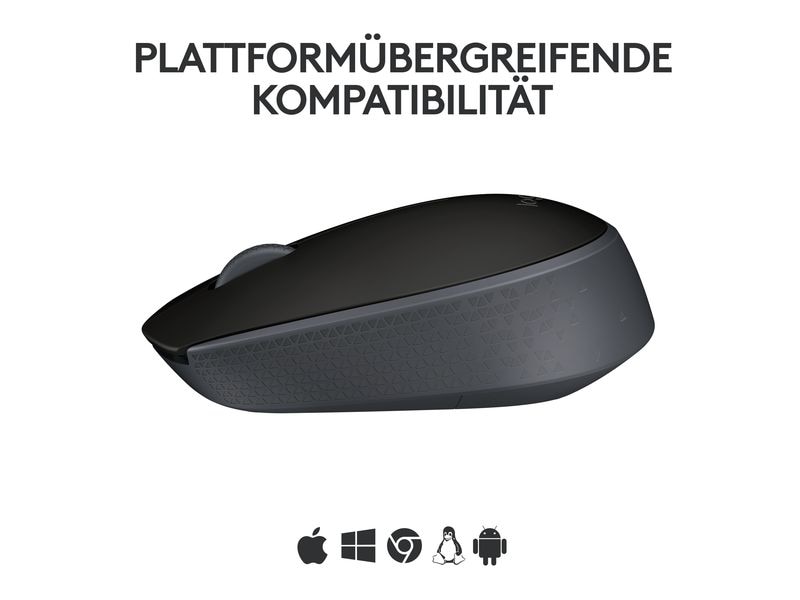Logitech Maus B170 Kleine Wireless-Maus, schwarz