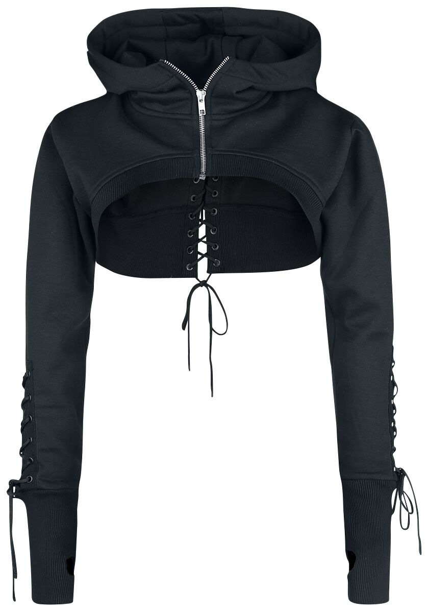 Boléro Ebony | Chemical Black Sweat-shirt zippé à capuche