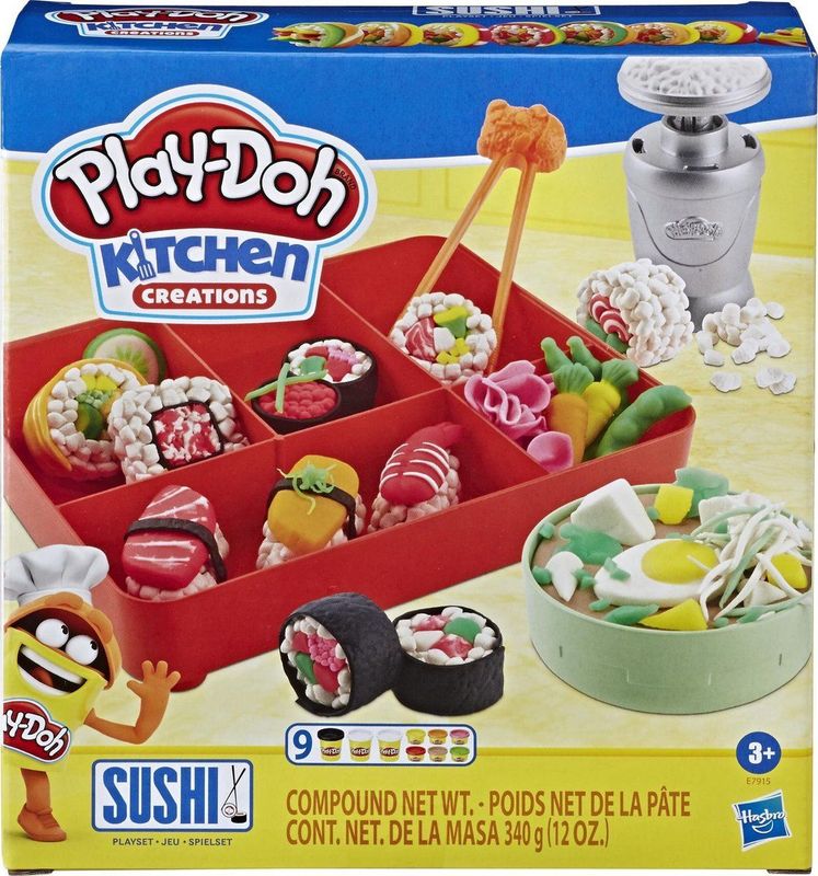 Play-Doh - Sushi Playset - Klei - 9 Blikjes - Inclusief Gereedschappen