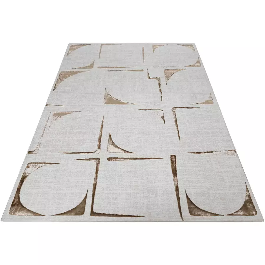 Esprit Kurzflorteppich Nelle creme beige meliert