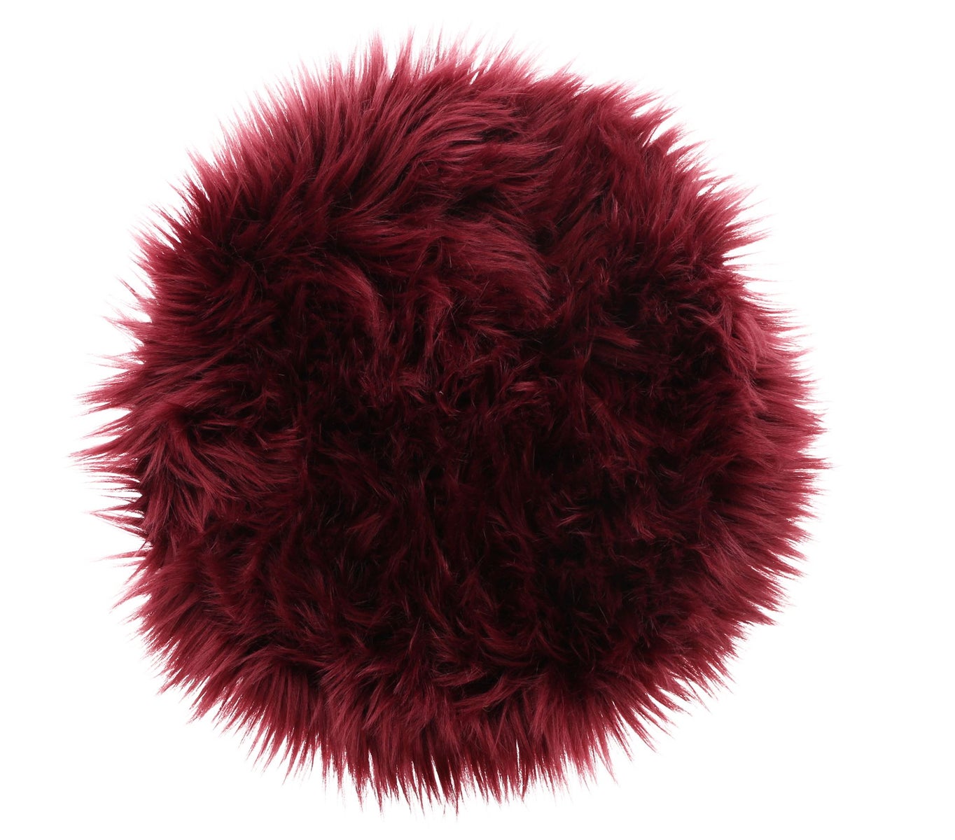 FRANK FLECHTWAREN | Decoratief bont Bordeaux, Ø 34 cm, prijs per stuk, ACRYL