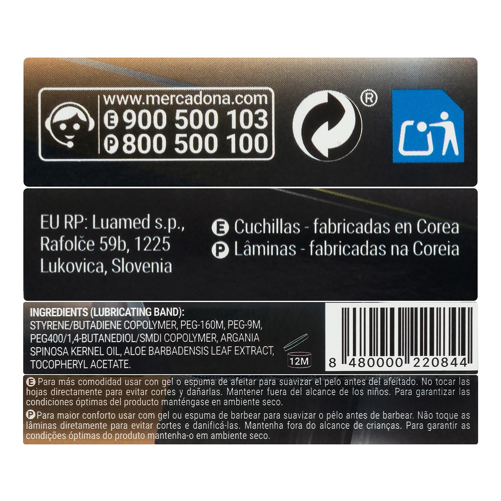 Recharges de rasoir à 3 lames Deliplus Precision System