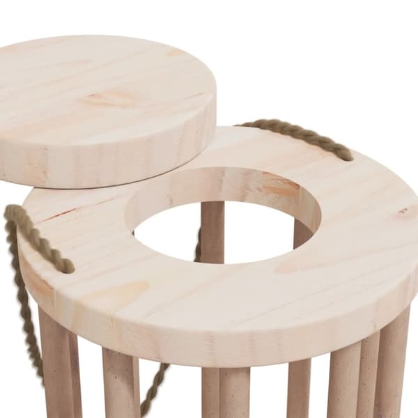 vidaXL Høymater for kanin Ø15x25,5 cm heltre gran