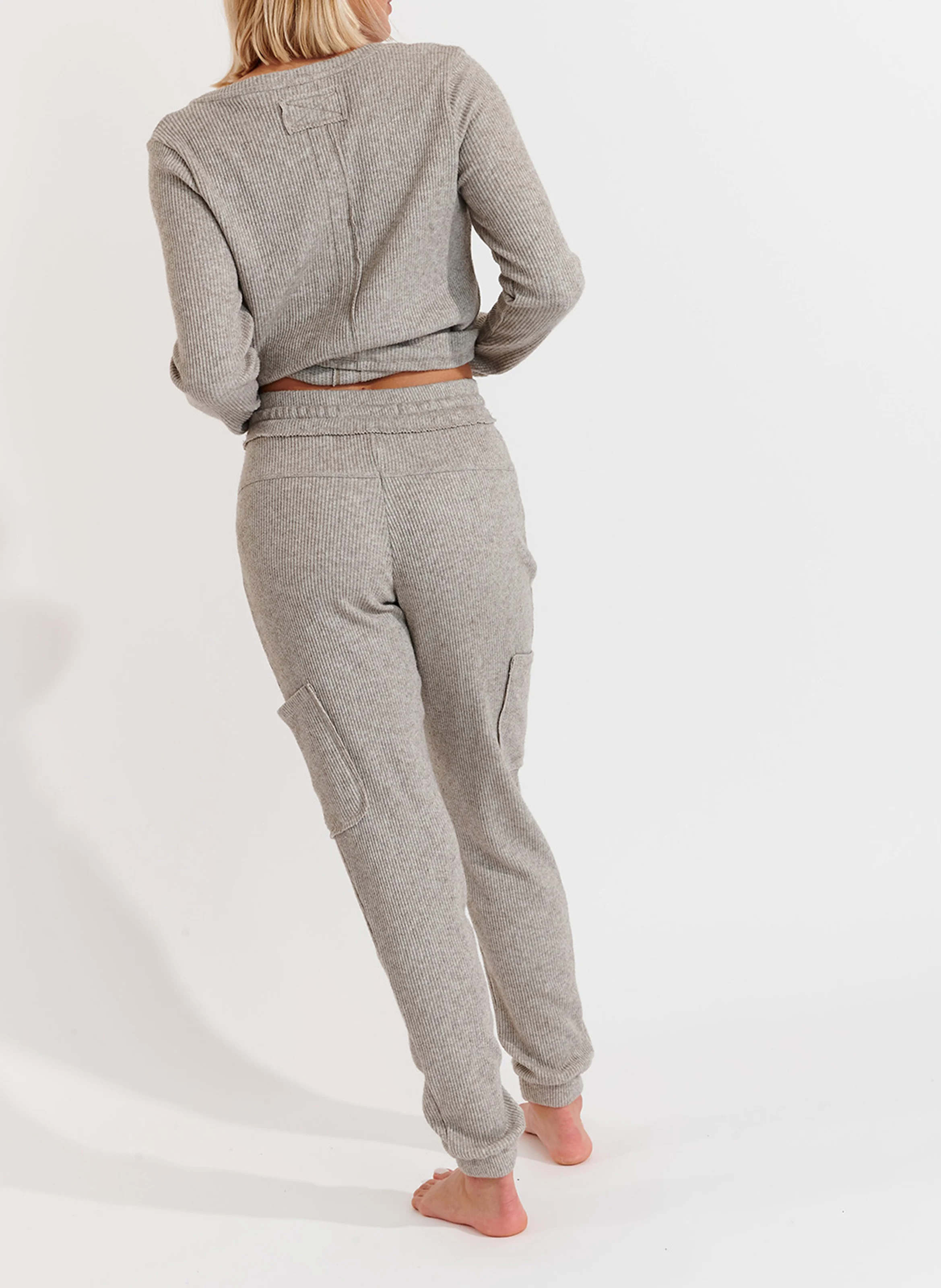 HOWARD PEBBLE - Jogging cargo côtelé | Beige