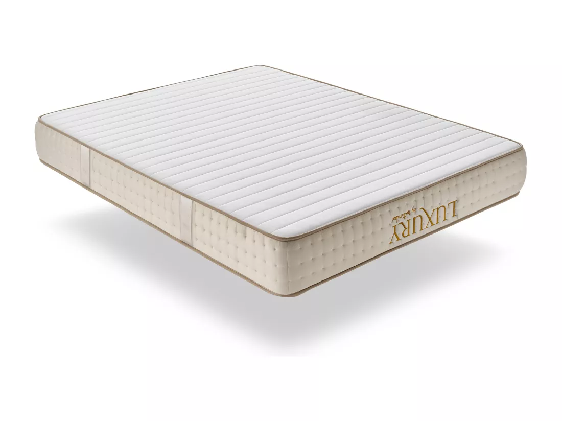 Naturalex - Matelas Luxury 140x190 cm - Multicouches HR - Blue Latex - Très épais 25 cm, Mousse à Mémoire de forme, 7 zones, Confortable - 2 faces été, hiver