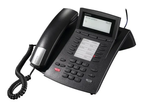 AGFEO ST 42, Analog telefon, 1000 entries, Nummervisning, Sort