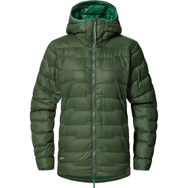 Doudoune ski de randonnée HAGLÖFS ROC FLASH DOWN HOOD W SEAWEED GREEN